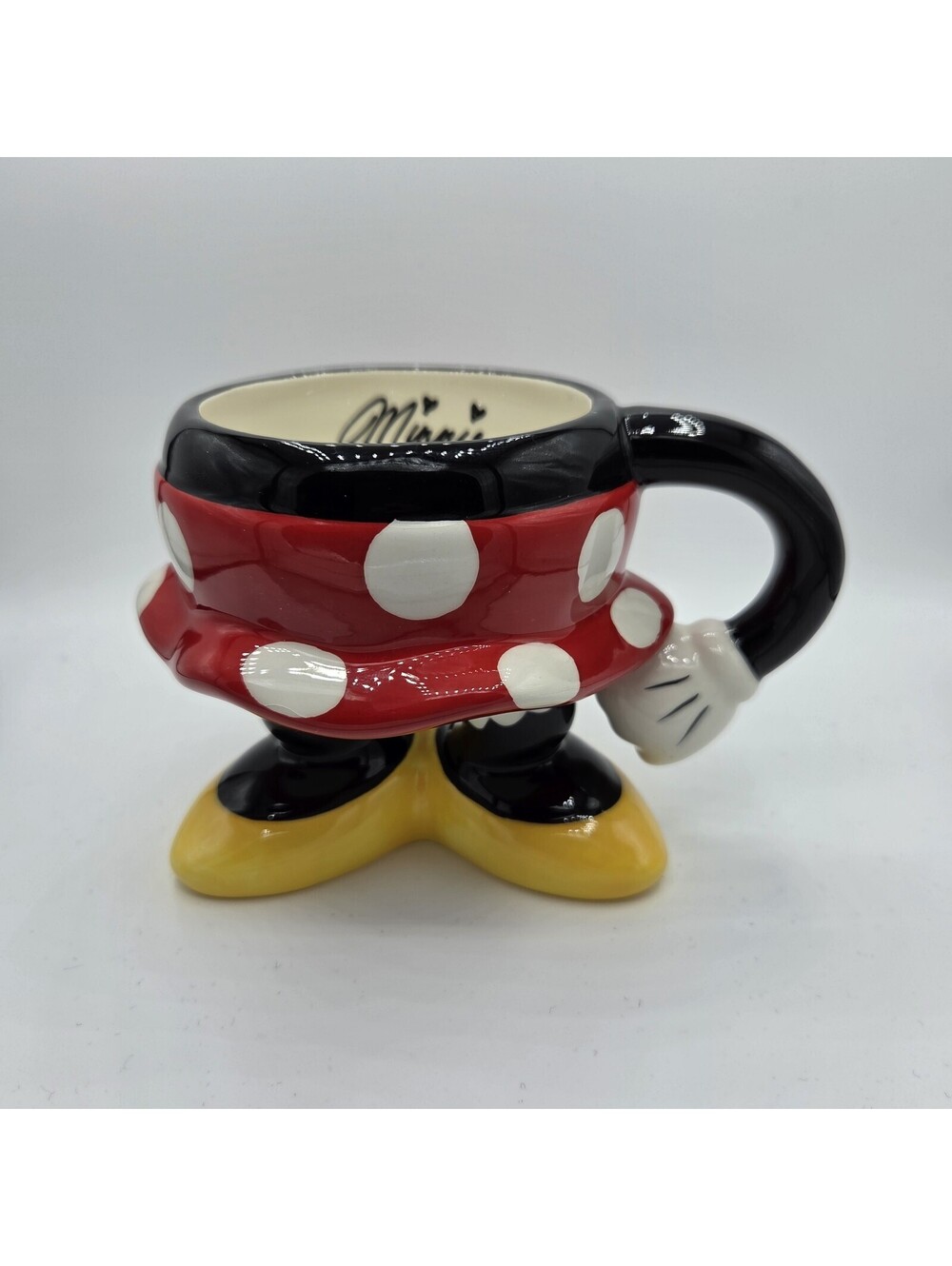 Genuine Disney Parks Minnie Mouse Half Mug 3D Character Skirt Shoes Arm Cup